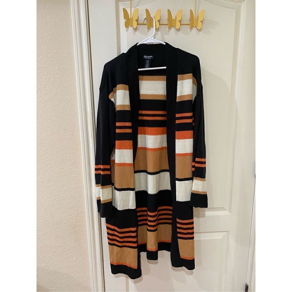 Wrangler Retro Open Front Striped Cardigan